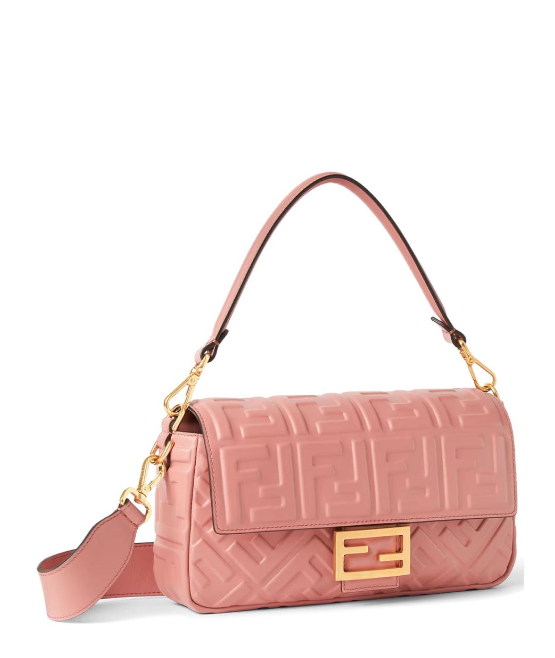 FENDI Розовая кожаная сумка через плечо, фото 2