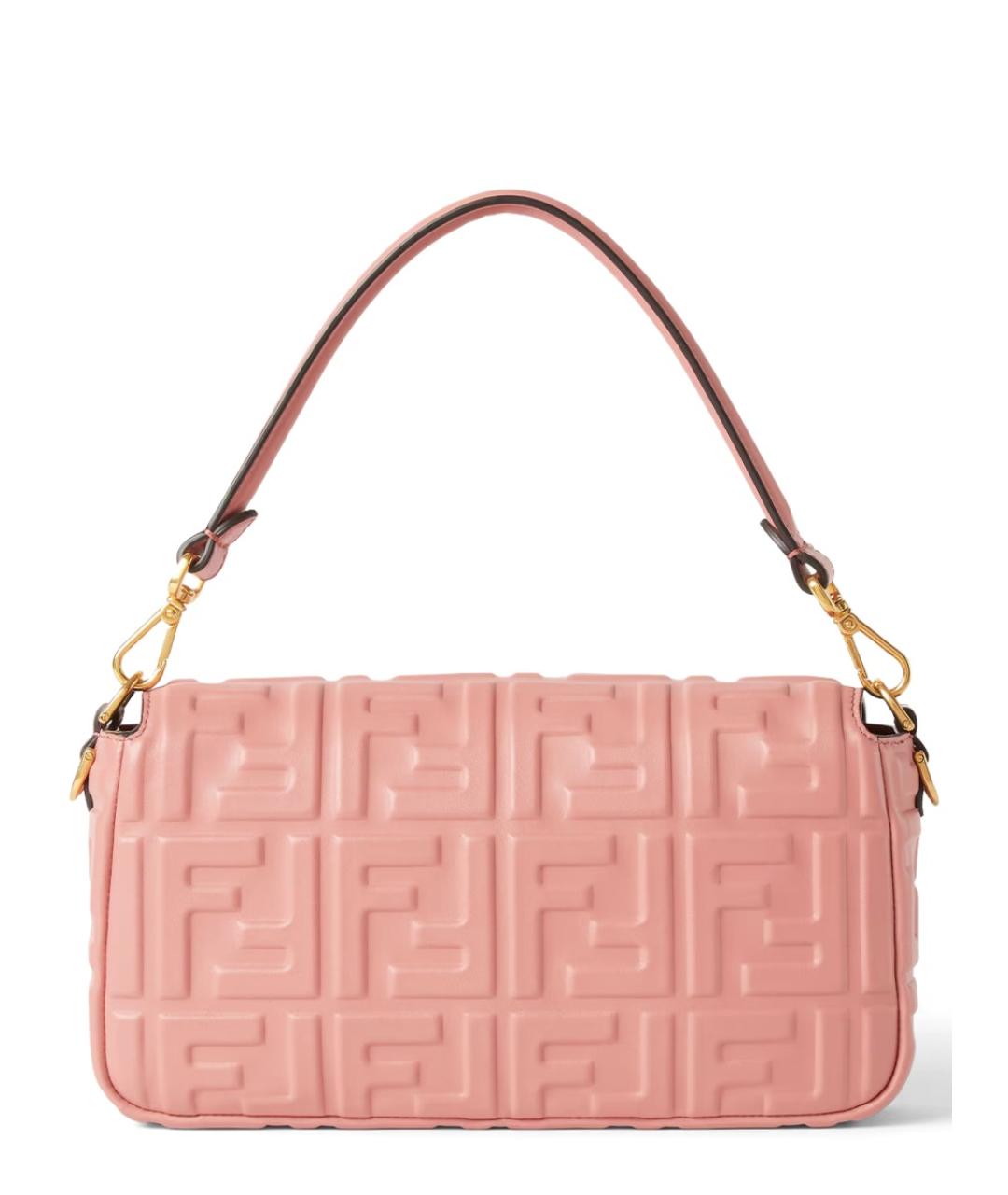 FENDI Розовая кожаная сумка через плечо, фото 4