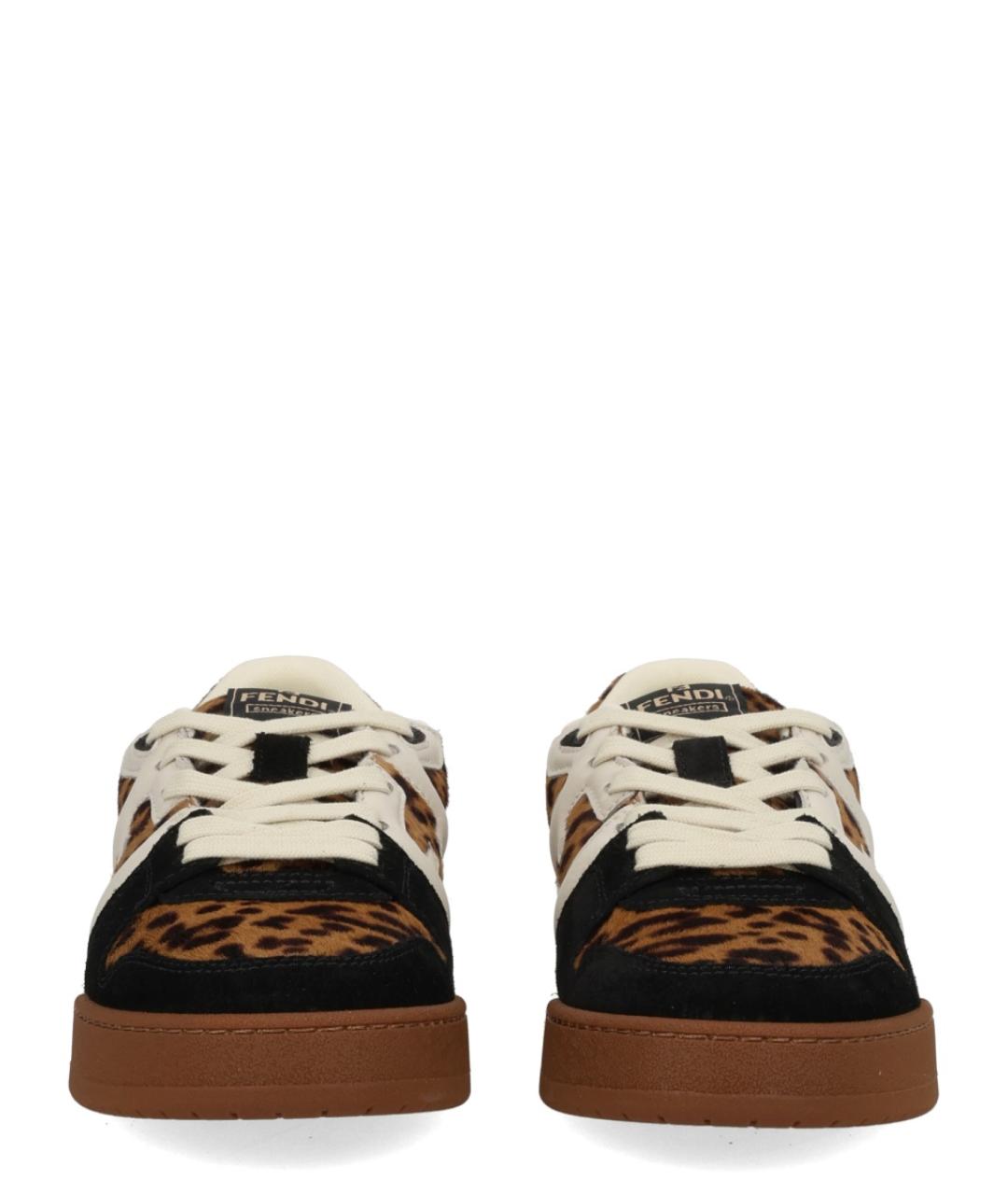 FENDI Мульти кожаные кроссовки, фото 3