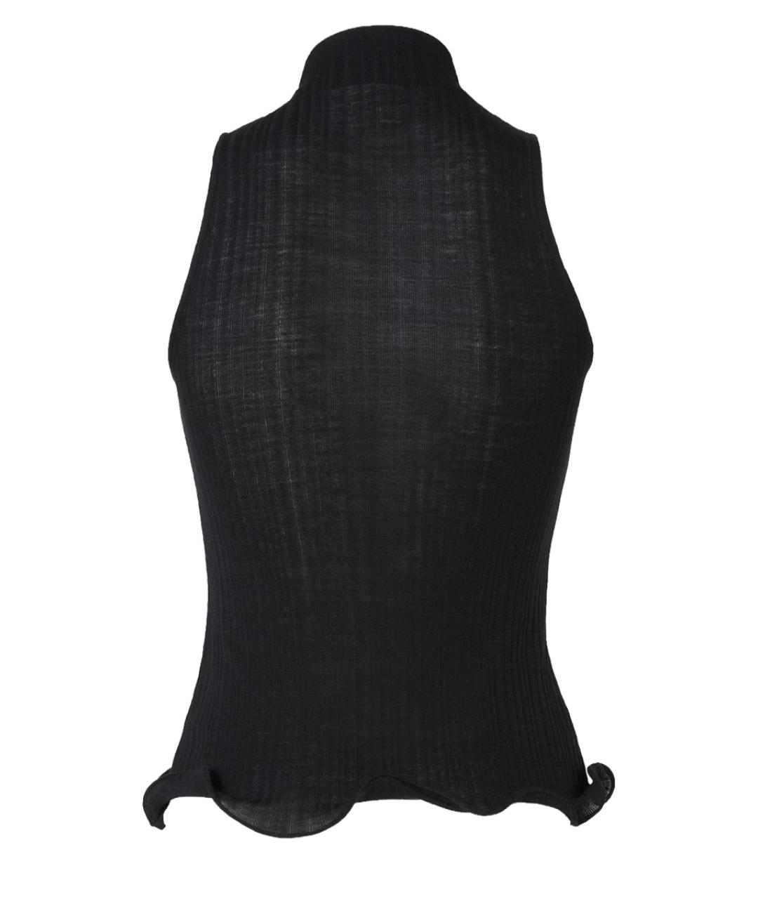 FENDI Черная шерстяная майка, фото 2