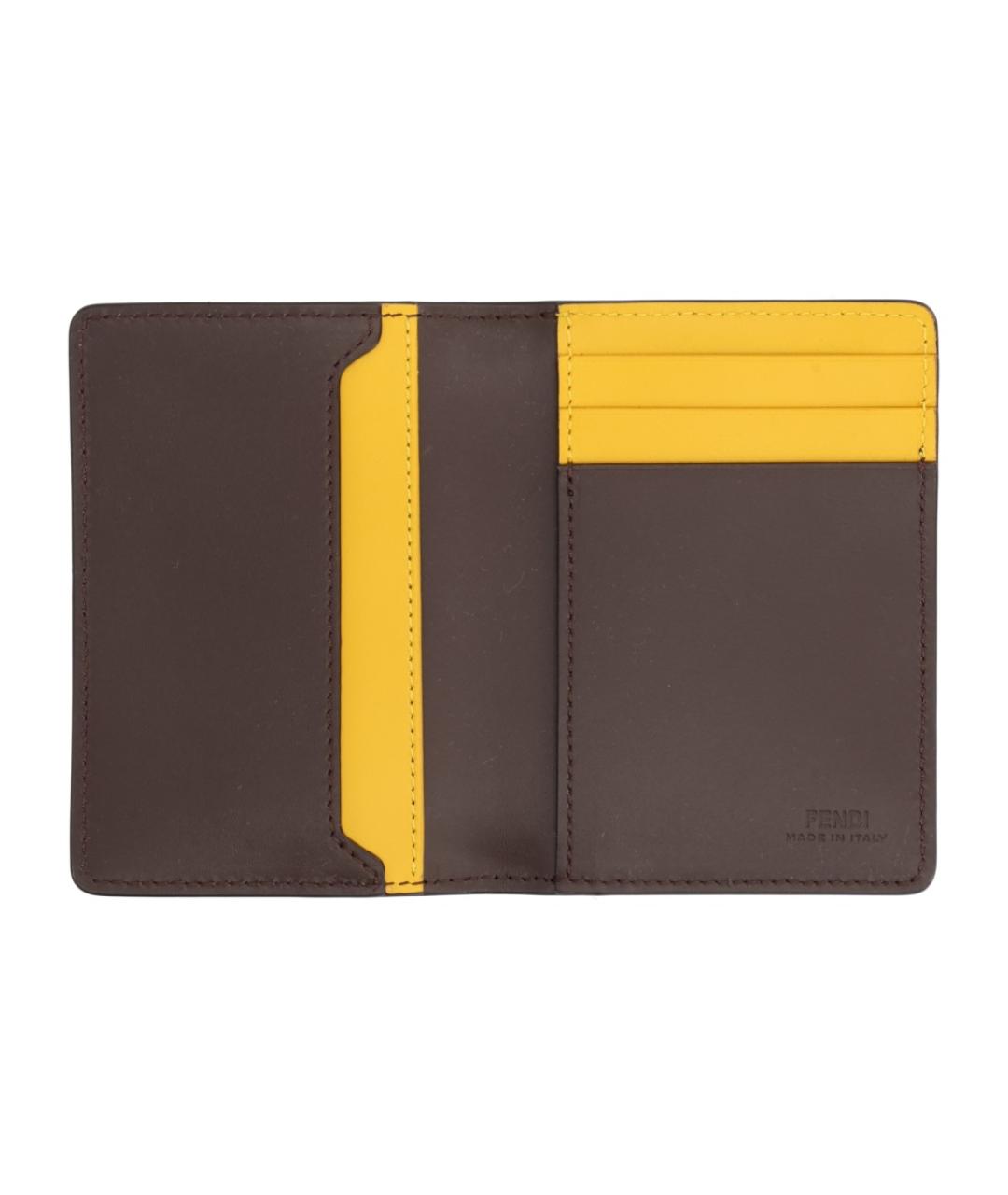 FENDI Коричневый кожаный кардхолдер, фото 3
