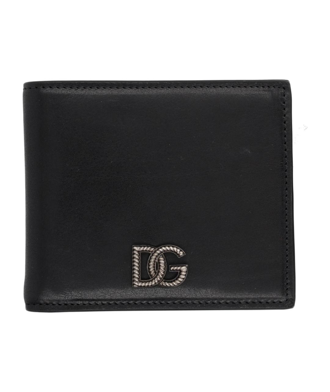 DOLCE&GABBANA Черный кожаный кошелек, фото 1