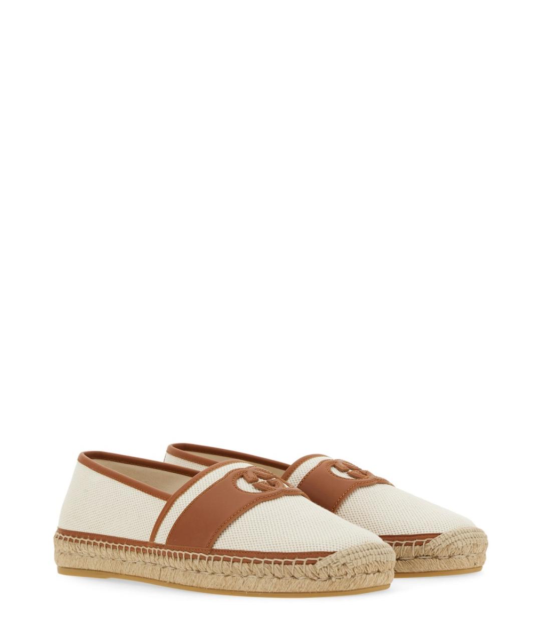 GUCCI Коричневые текстильные слипоны, фото 2