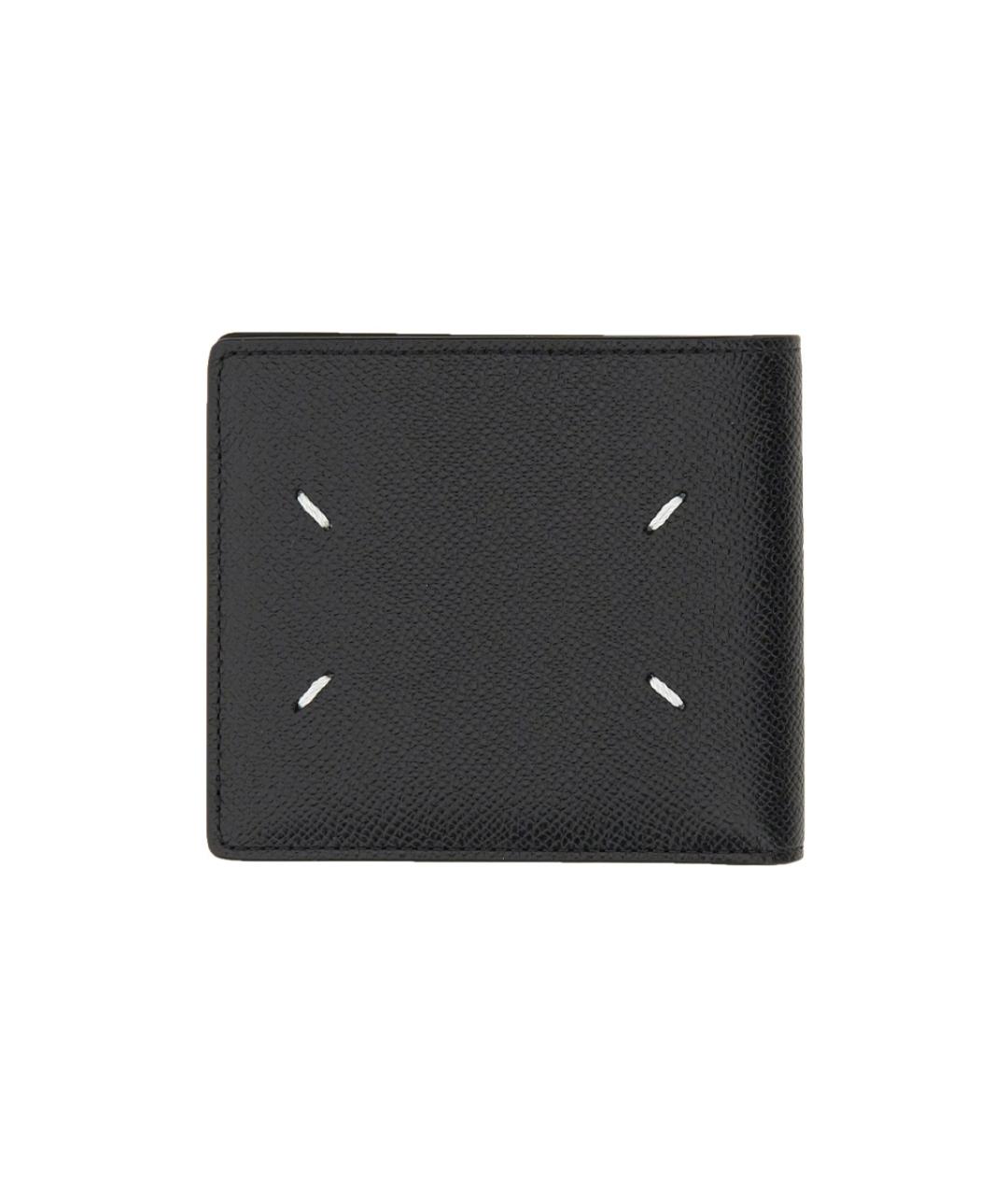 MAISON MARGIELA Черный кожаный кошелек, фото 2