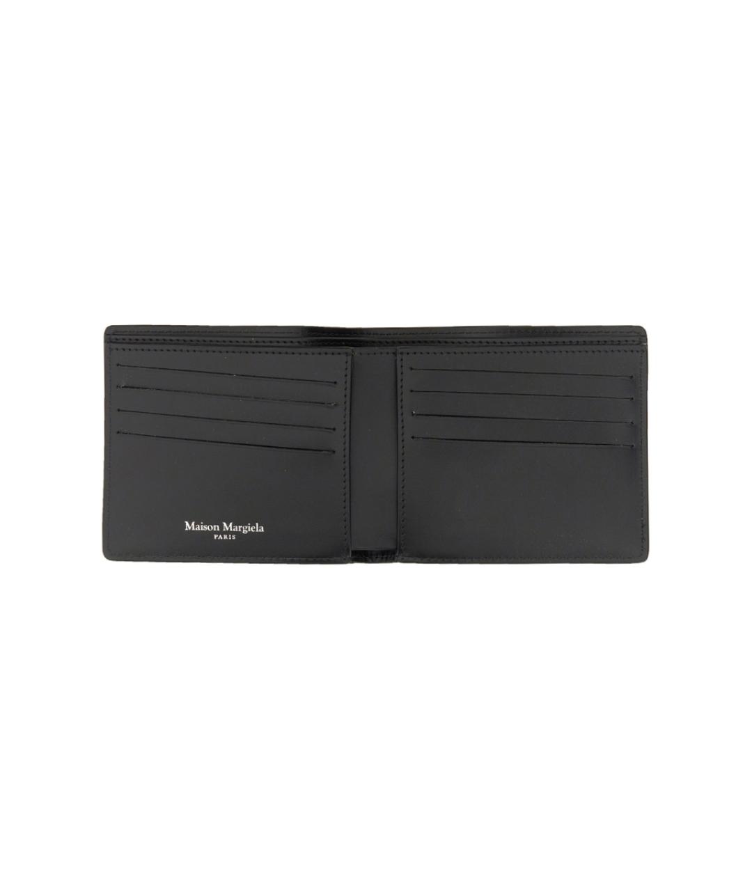 MAISON MARGIELA Черный кожаный кошелек, фото 3