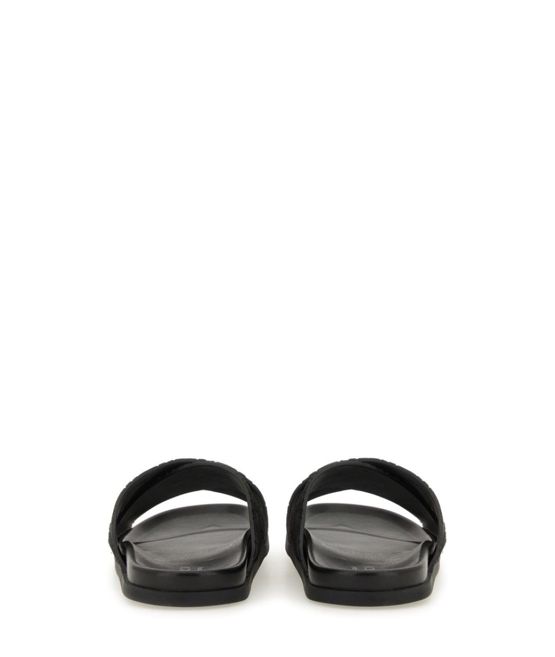 GUCCI Черные синтетические шлепанцы, фото 3