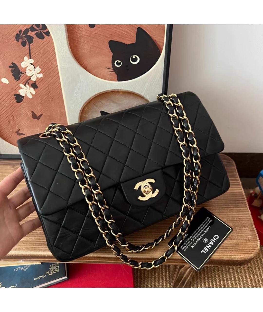 CHANEL Черная кожаная сумка через плечо, фото 3