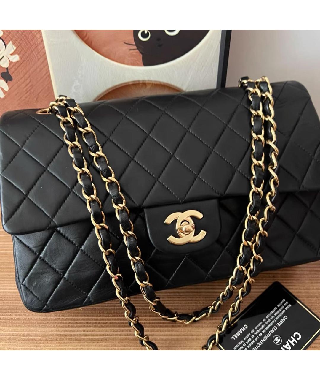 CHANEL Черная кожаная сумка через плечо, фото 2