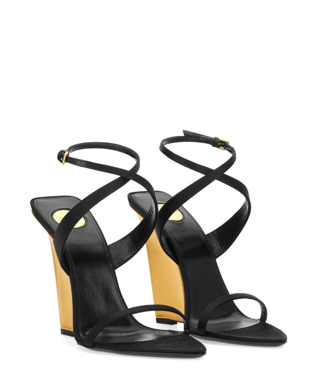 SAINT LAURENT Черные босоножки, фото 2