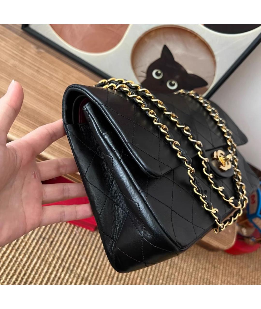 CHANEL Черная кожаная сумка через плечо, фото 4