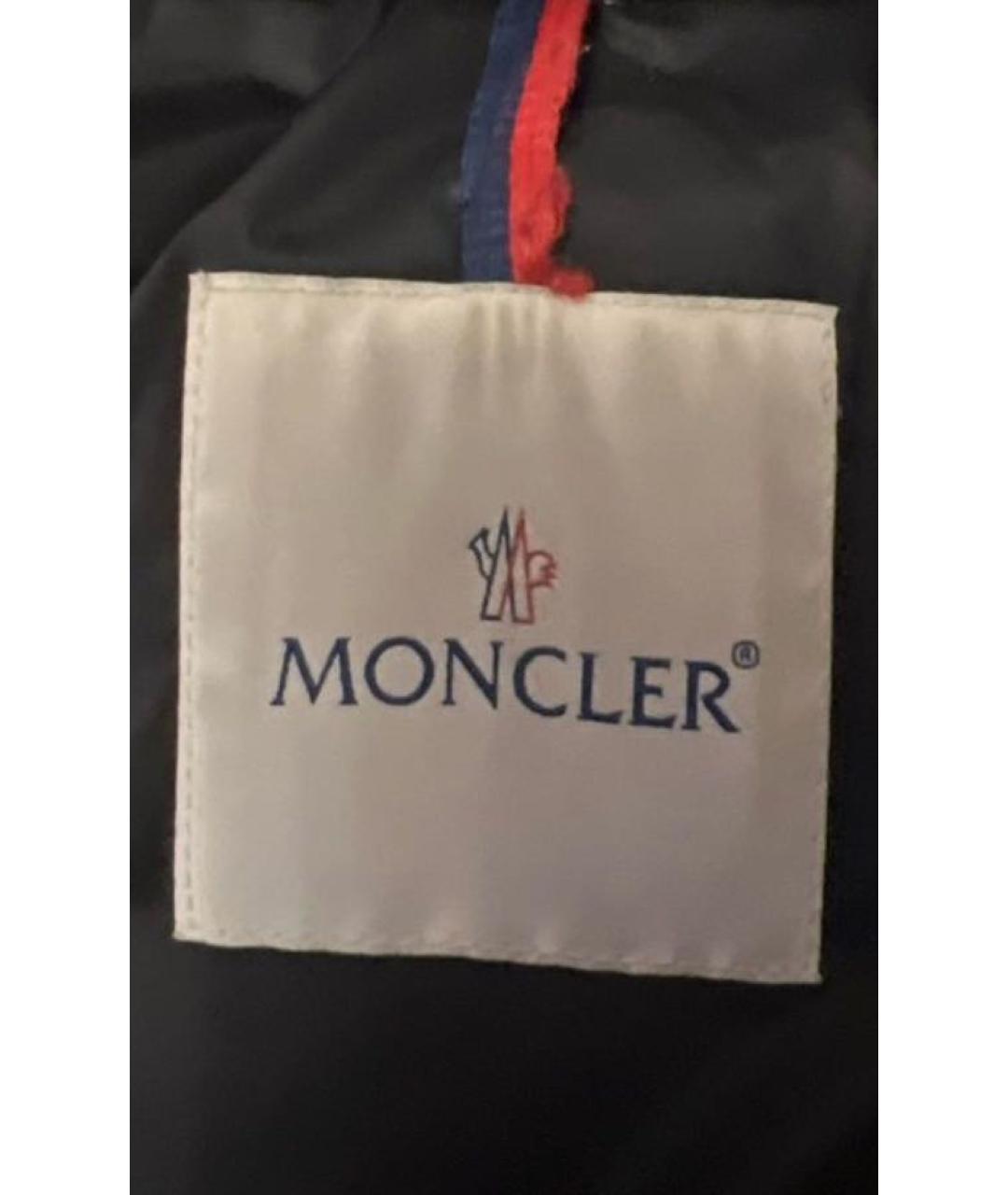 MONCLER Черный полиамидовый пуховик, фото 3