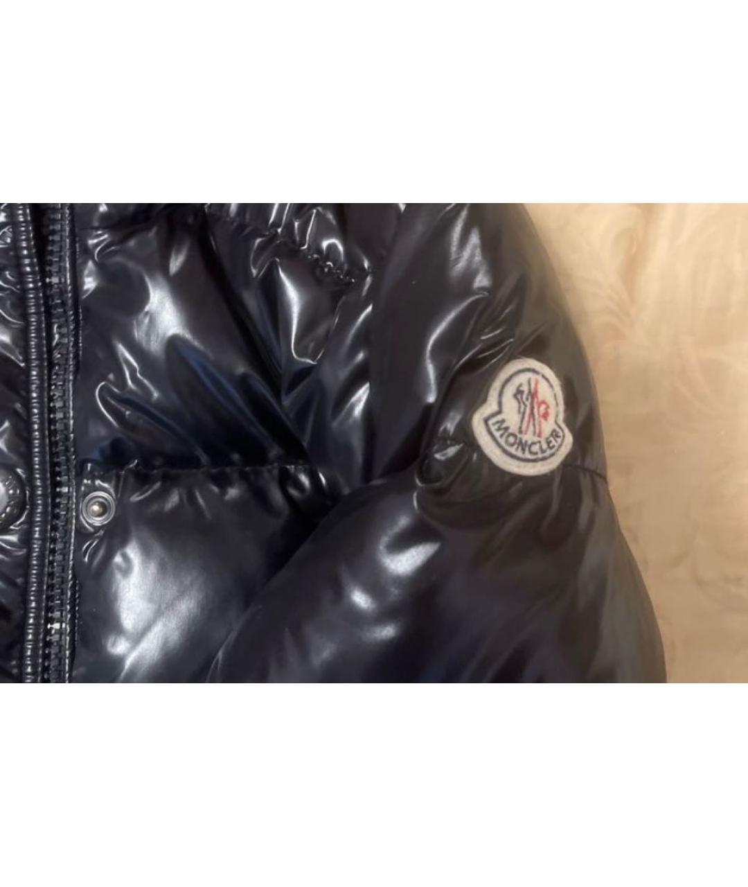 MONCLER Черный полиамидовый пуховик, фото 2