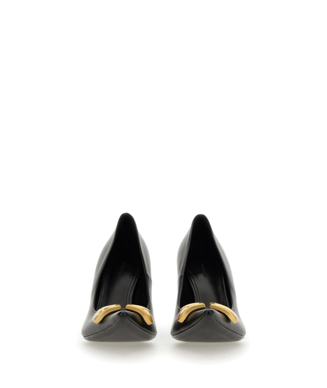 BALENCIAGA Черные кожаные туфли, фото 4