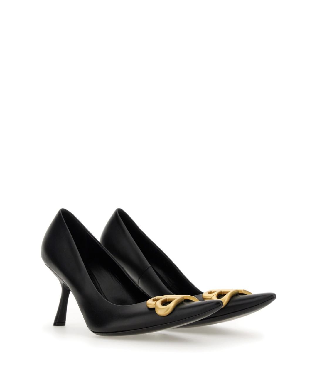 BALENCIAGA Черные кожаные туфли, фото 2