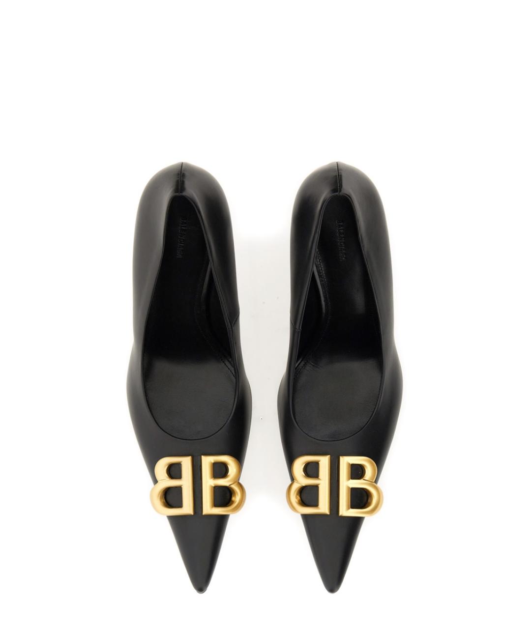 BALENCIAGA Черные кожаные туфли, фото 5