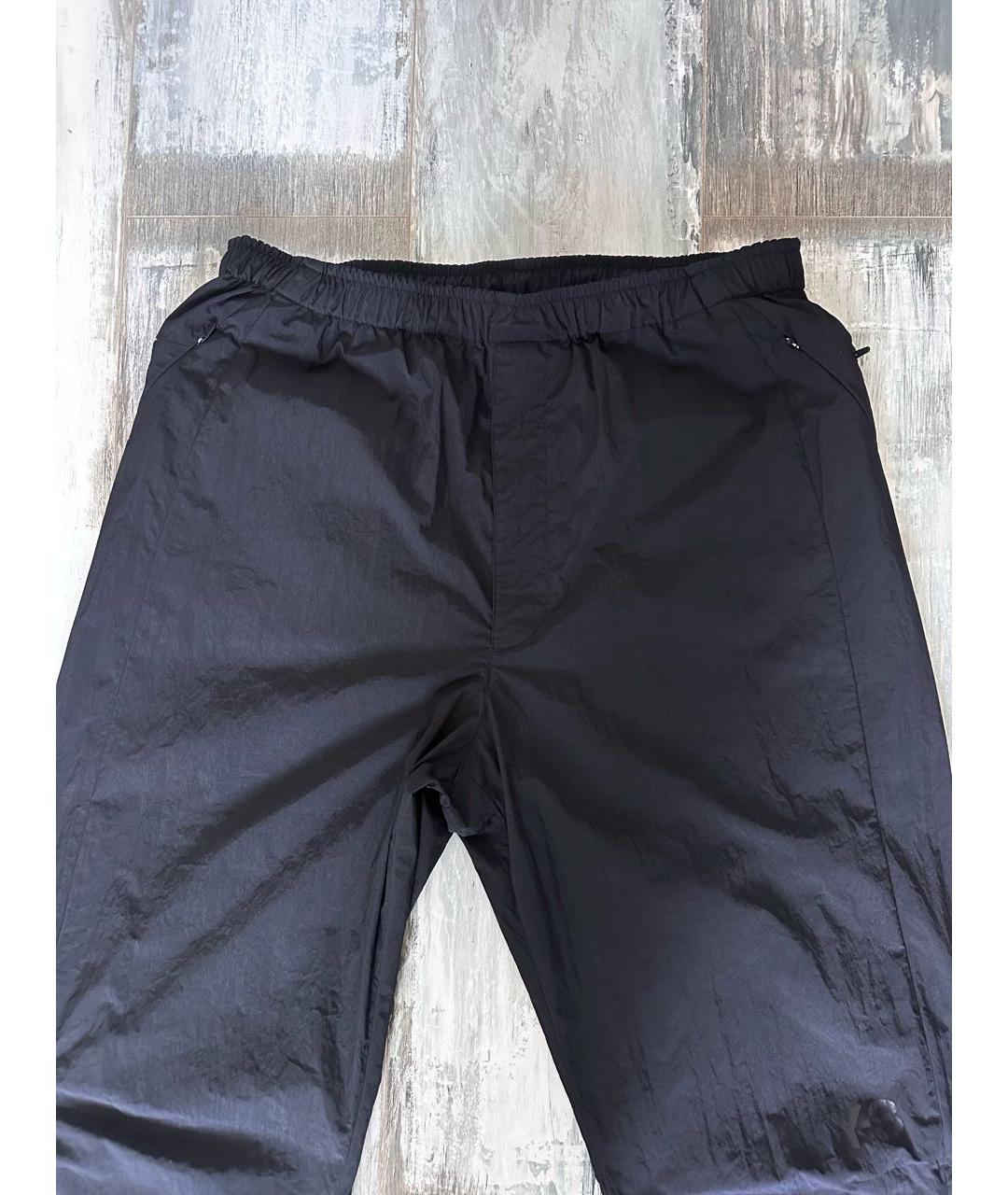 Y-3 Черные полиамидовые повседневные брюки, фото 3