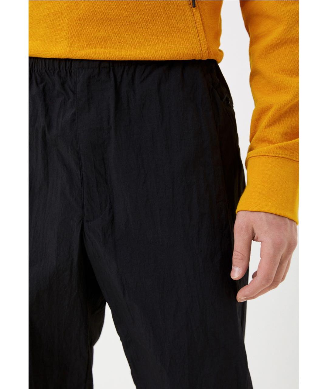 Y-3 Черные полиамидовые повседневные брюки, фото 5
