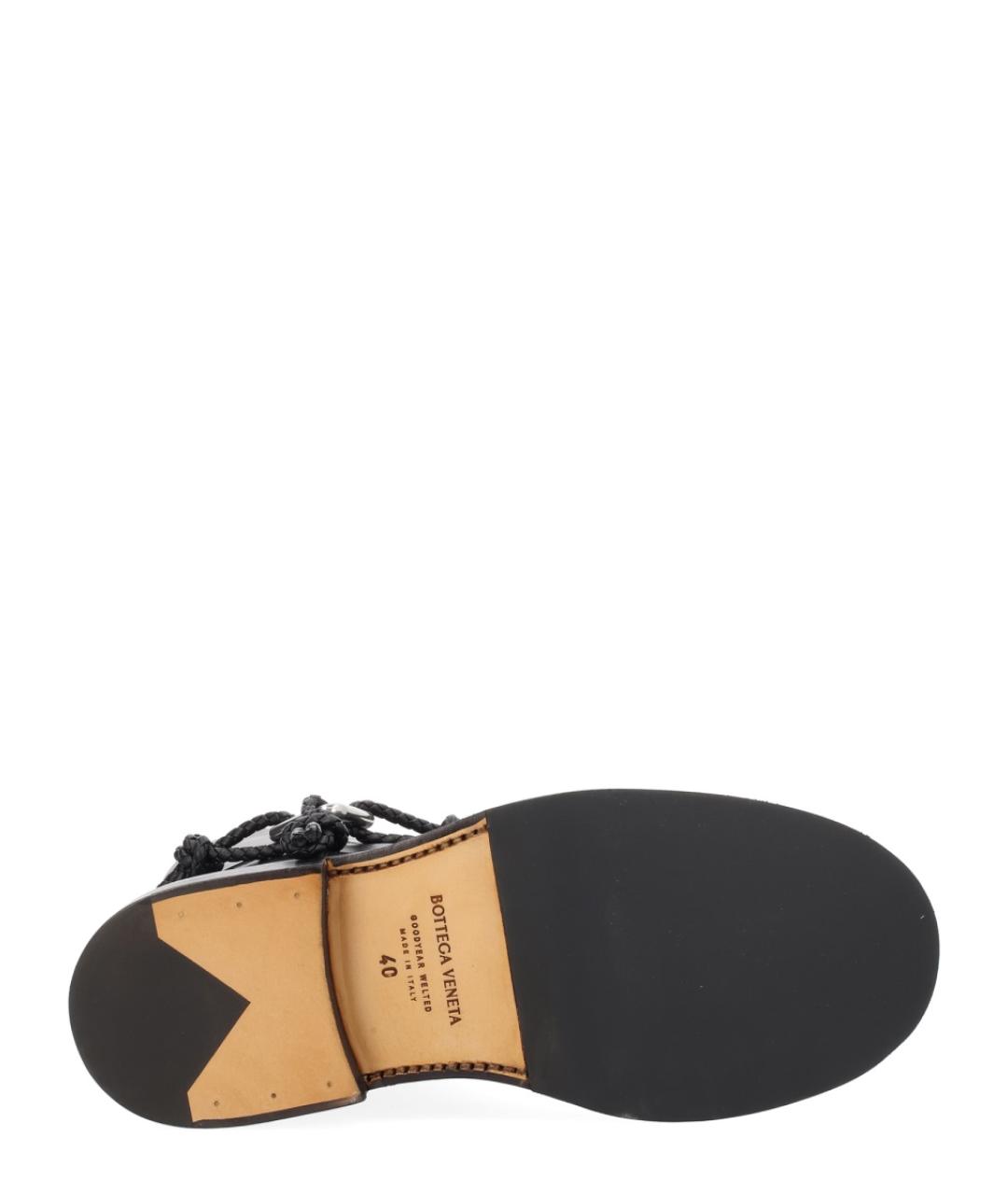 BOTTEGA VENETA Черные кожаные ботинки, фото 5