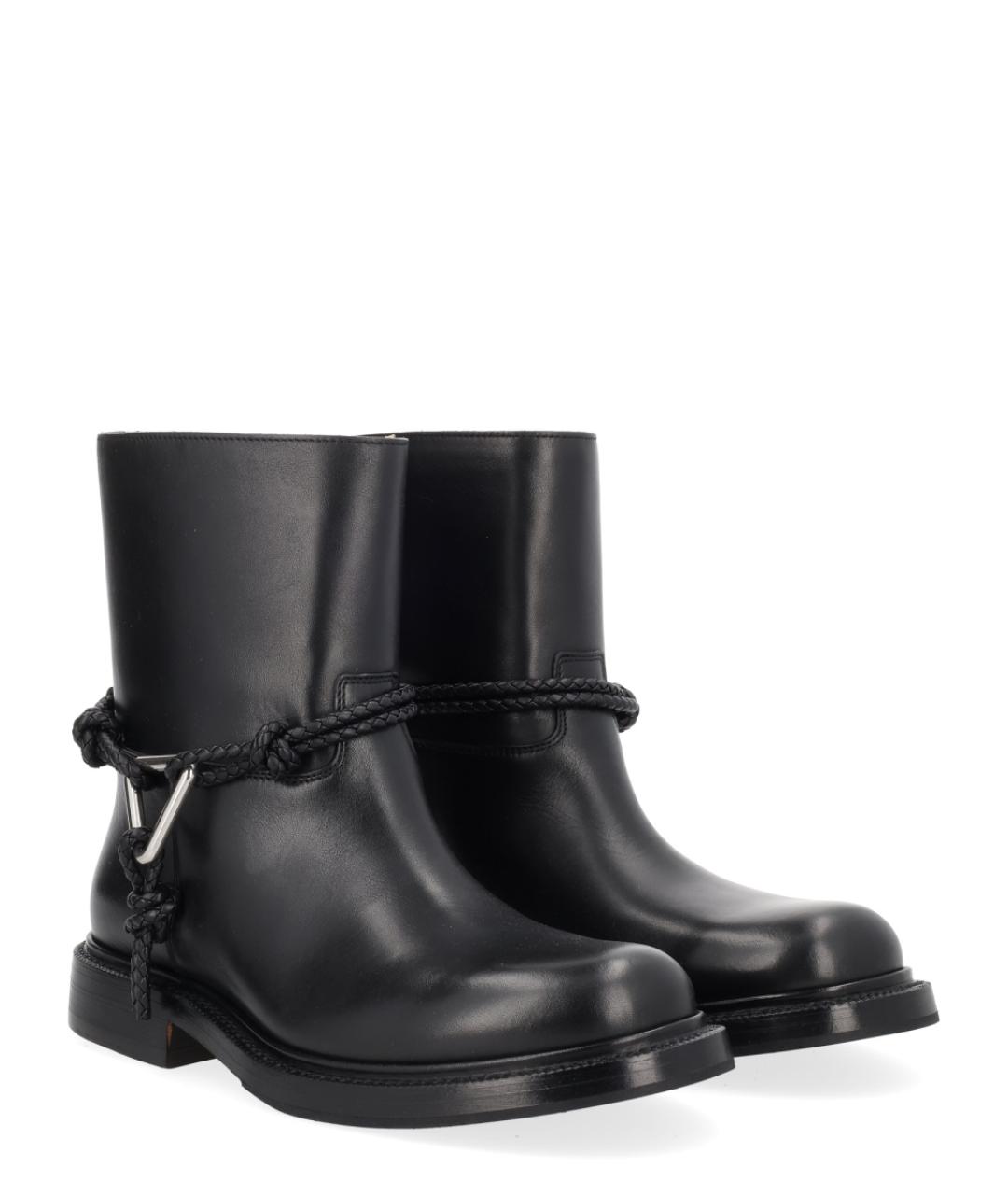 BOTTEGA VENETA Черные кожаные ботинки, фото 2