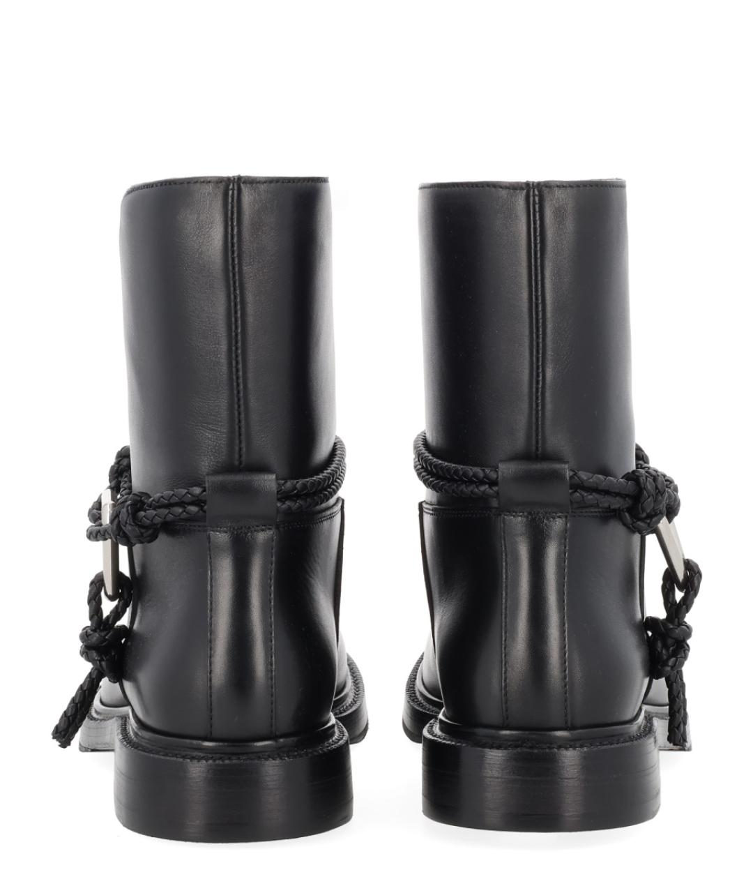 BOTTEGA VENETA Черные кожаные ботинки, фото 4