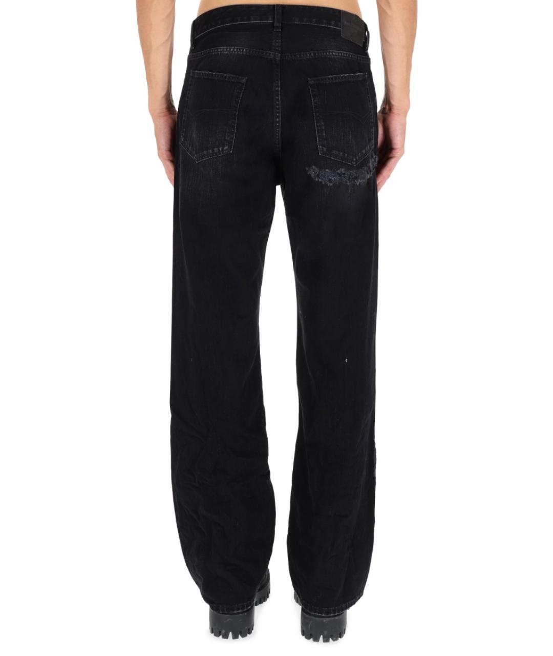BALENCIAGA Черные хлопковые прямые джинсы, фото 4