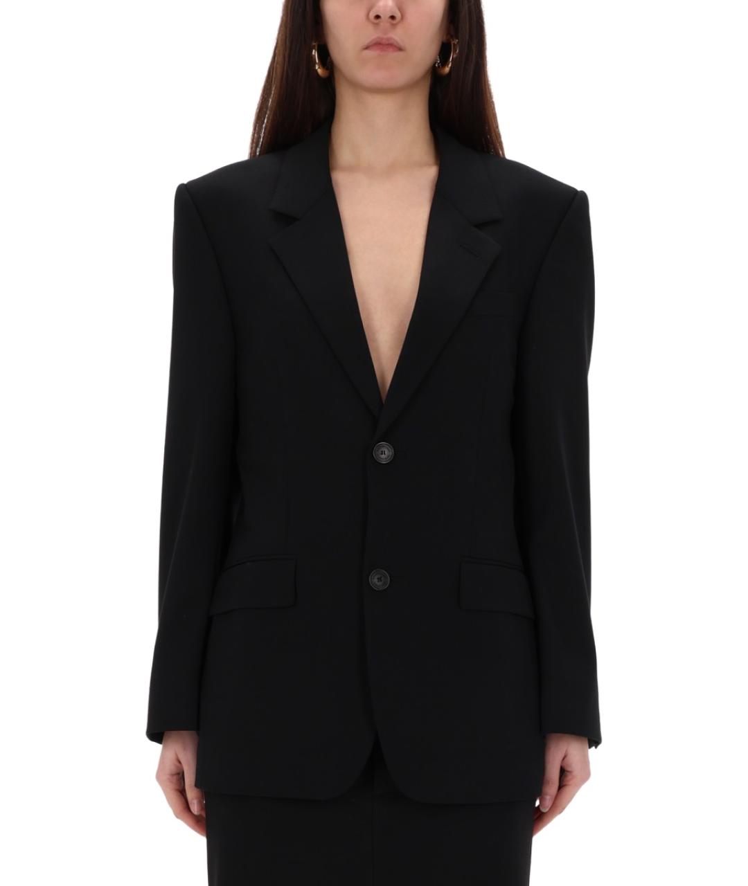 BALENCIAGA Черный шерстяной жакет/пиджак, фото 4