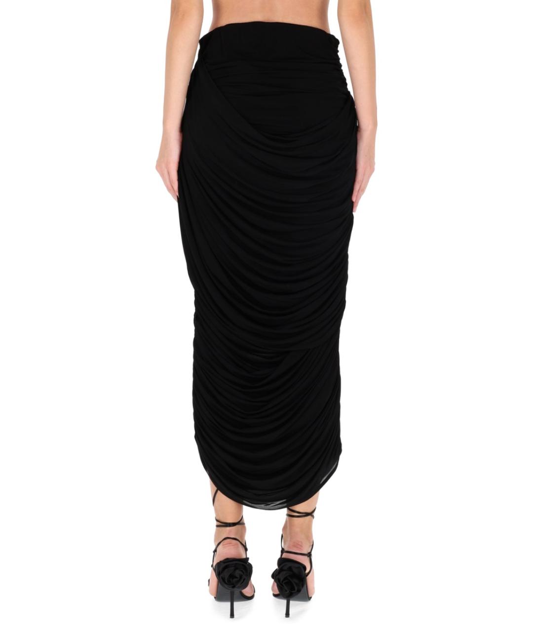 MAGDA BUTRYM Черная вискозная юбка миди, фото 6