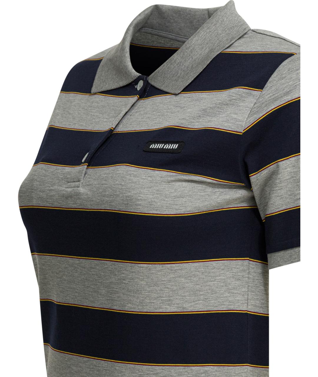 MIU MIU Мульти хлопковая футболка, фото 3