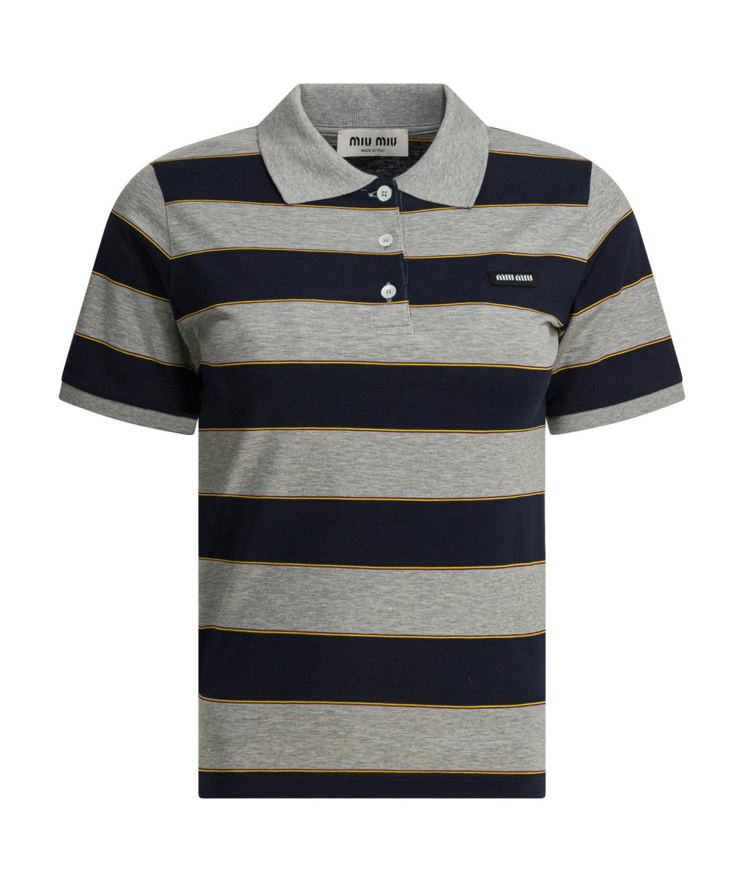 MIU MIU Мульти хлопковая футболка, фото 1