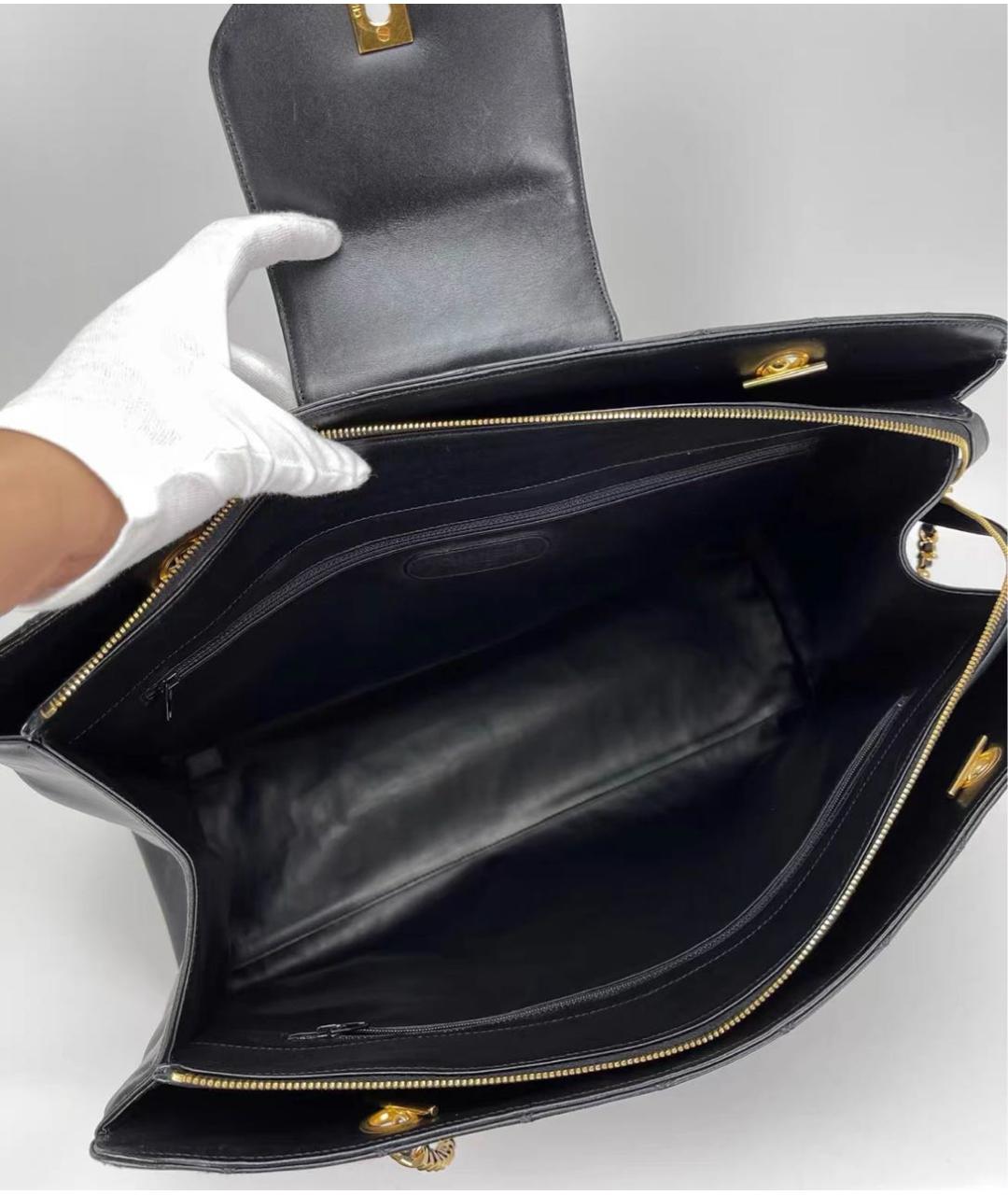 CHANEL Черная кожаная сумка через плечо, фото 7