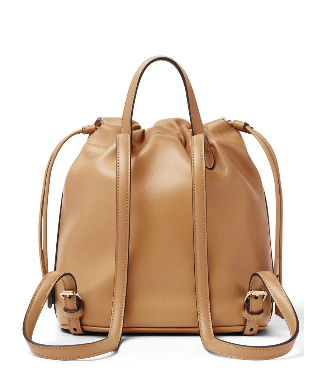 FENDI Бежевый кожаный рюкзак, фото 2