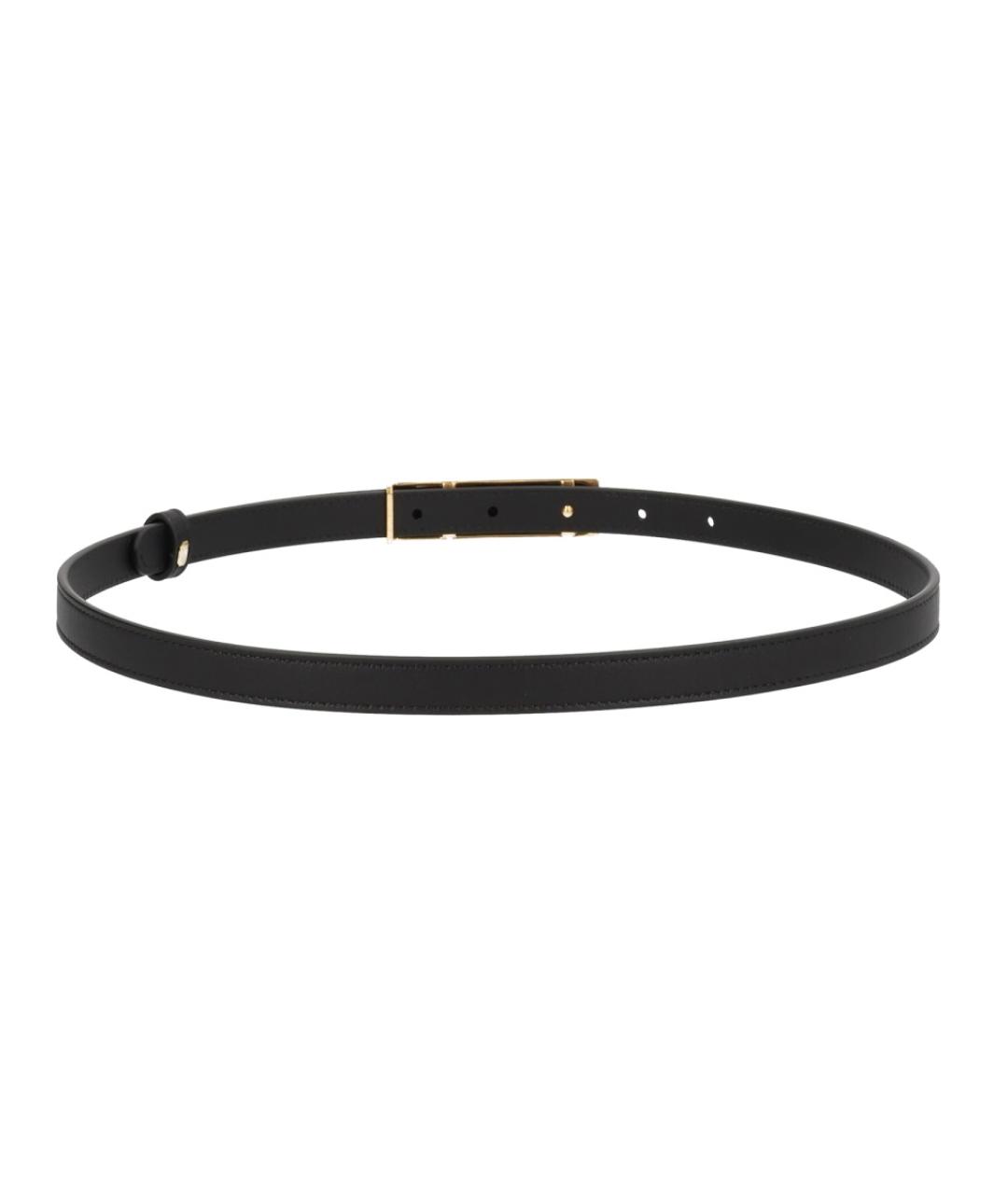 VALENTINO Черный кожаный ремень, фото 3