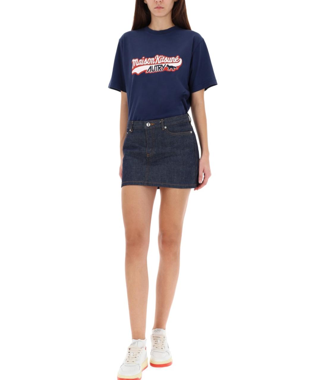 AUTRY Синяя хлопковая футболка, фото 6