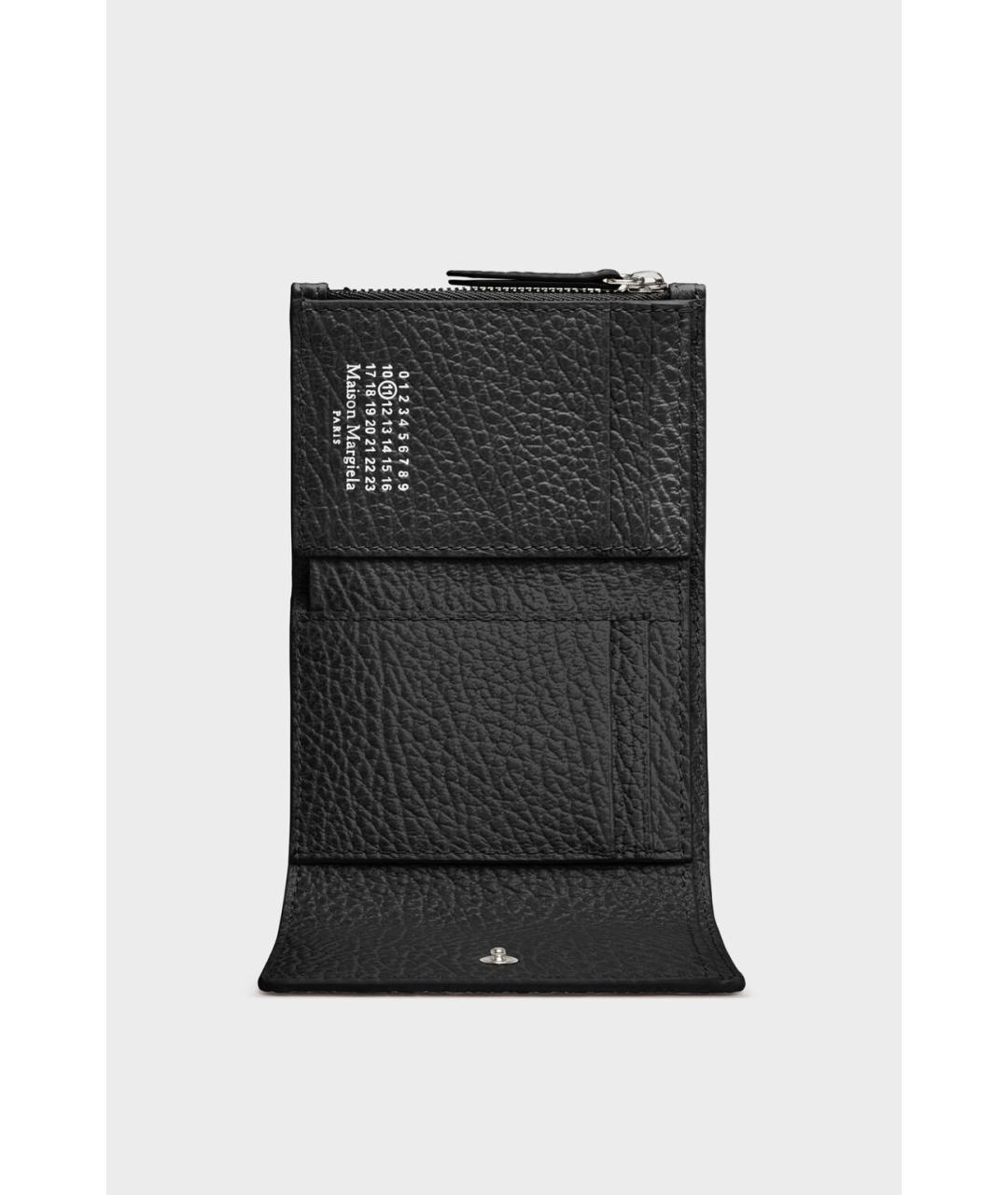 MAISON MARGIELA Черный кожаный кошелек, фото 6