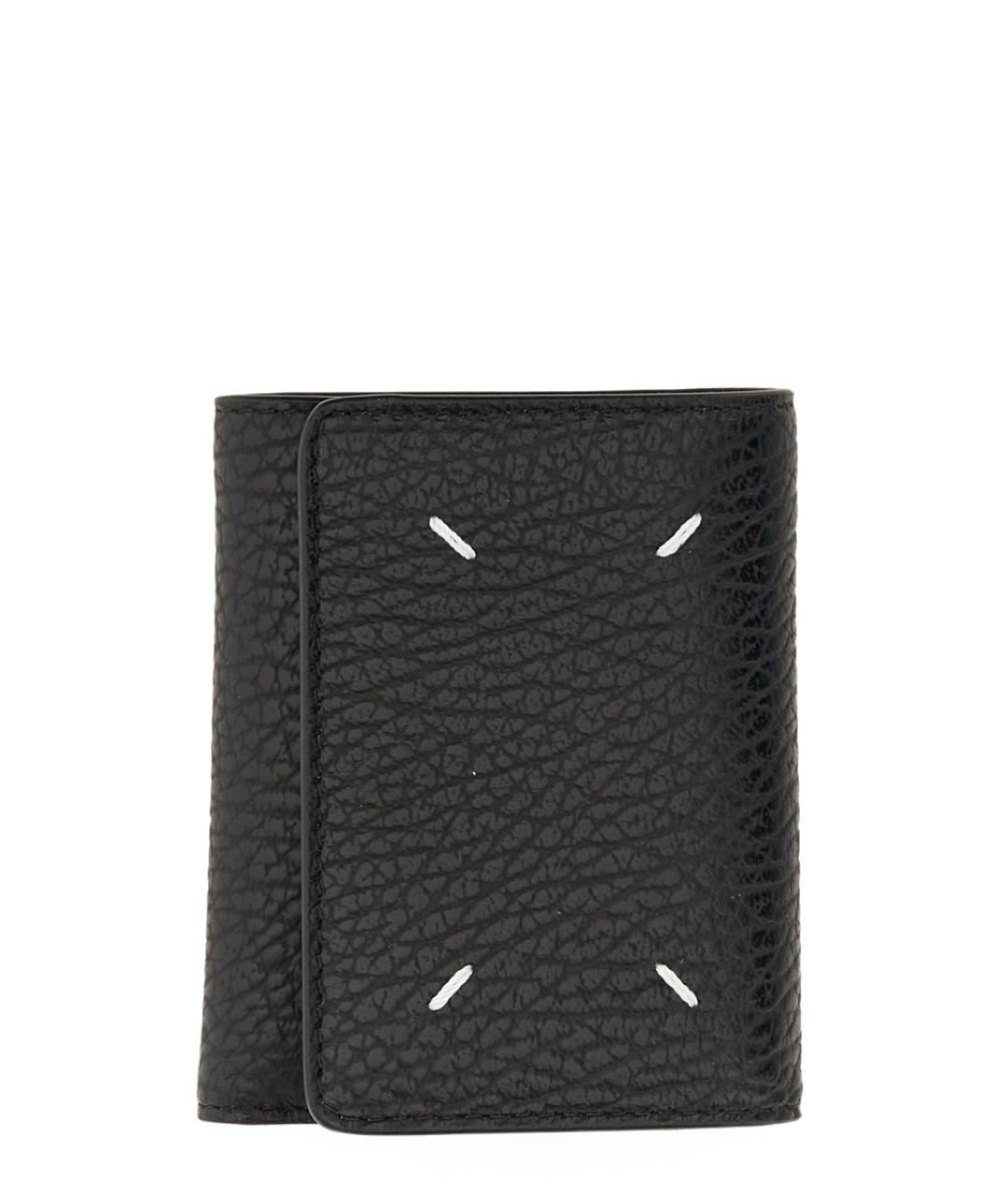 MAISON MARGIELA Черный кожаный кошелек, фото 2