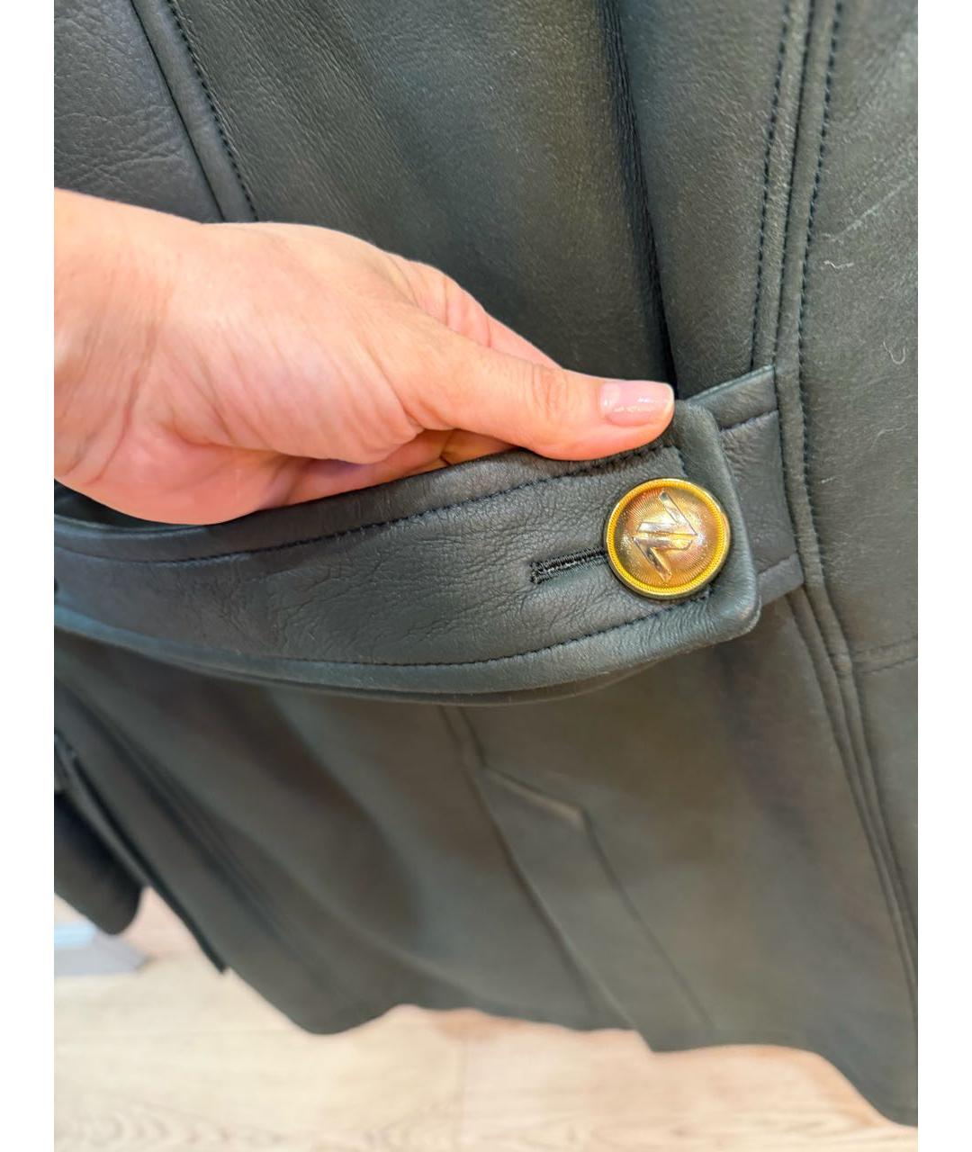 ALEXANDRE VAUTHIER Зеленая кожаная дубленка, фото 8