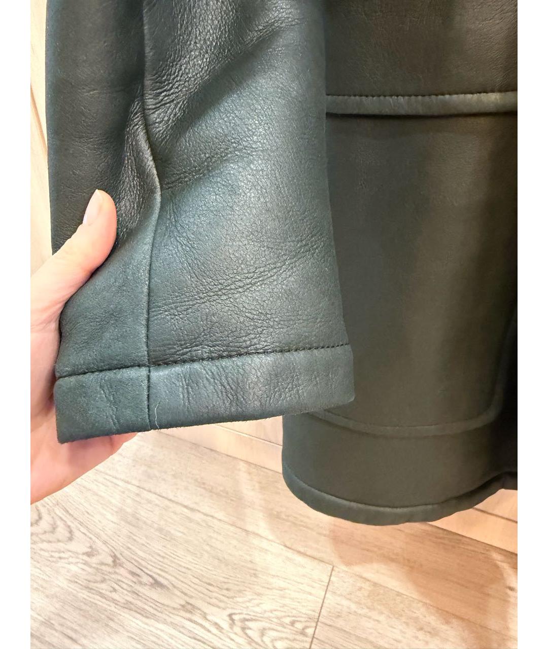 ALEXANDRE VAUTHIER Зеленая кожаная дубленка, фото 6