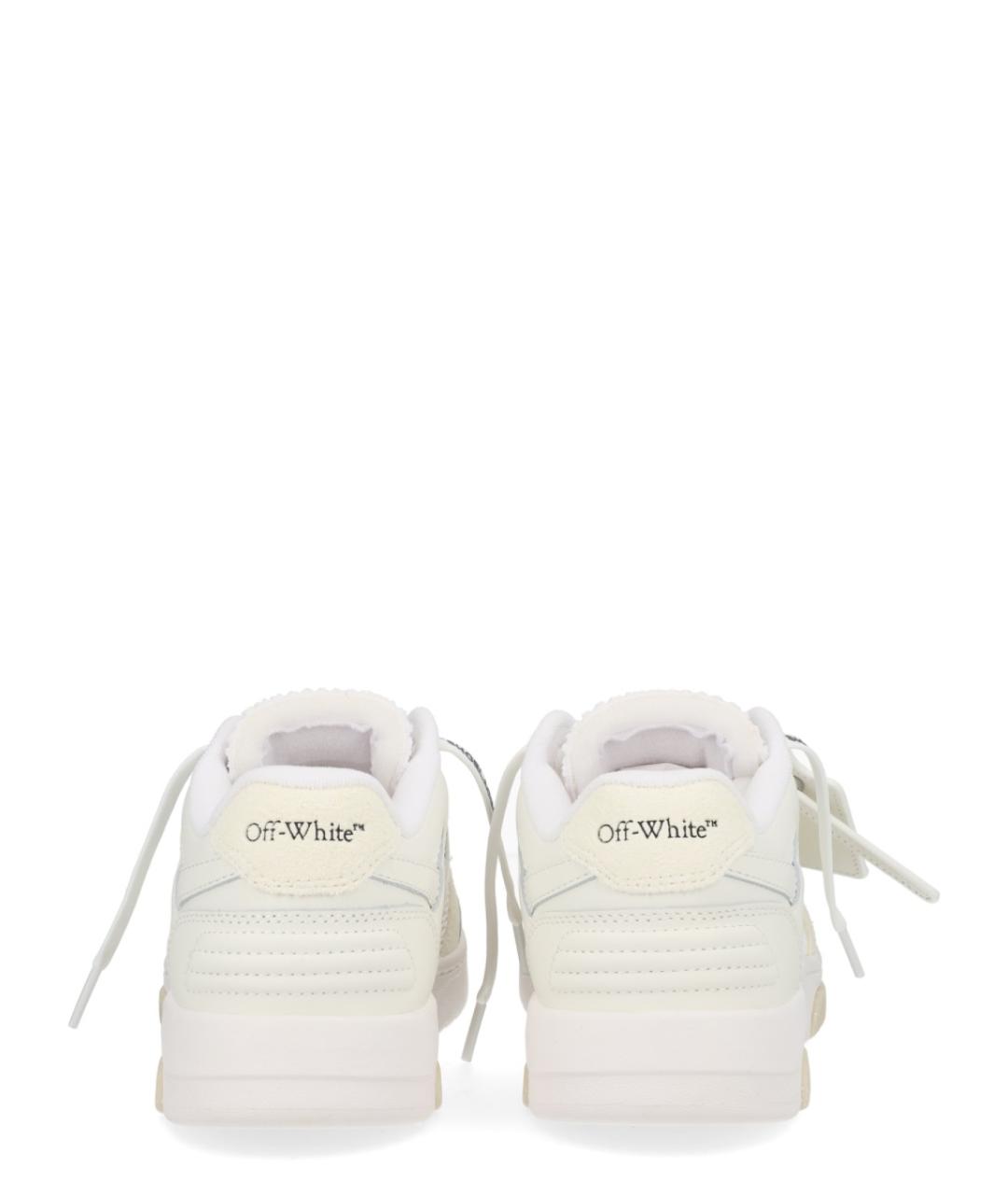 OFF-WHITE Белые кожаные кроссовки, фото 4