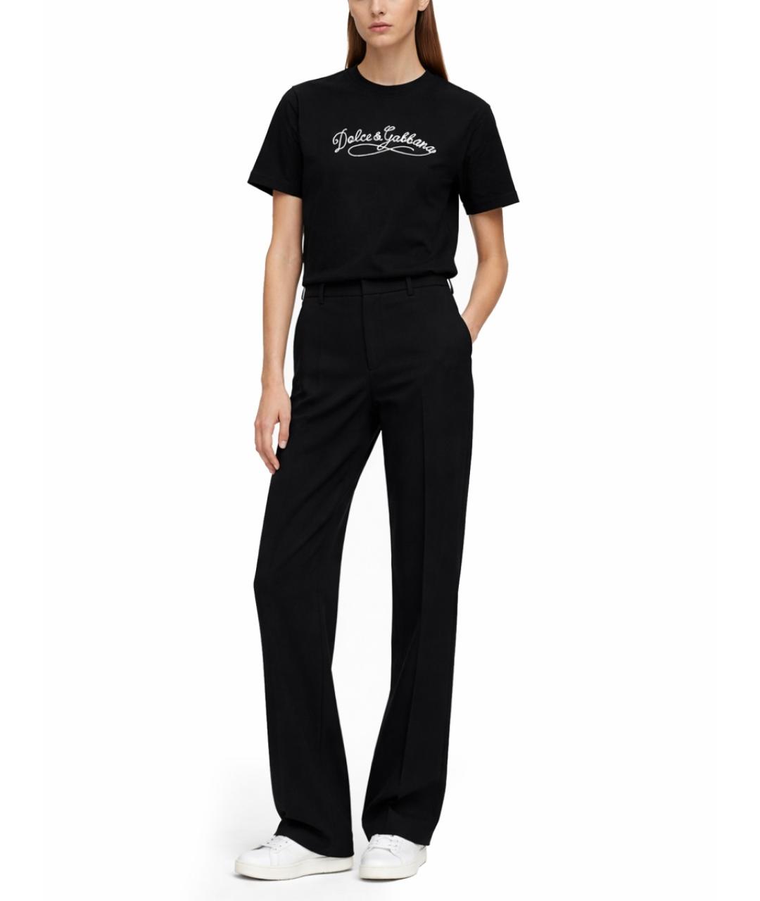 DOLCE&GABBANA Черная хлопковая футболка, фото 2