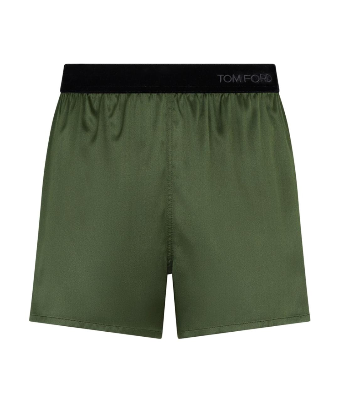 TOM FORD Зеленые шелковые шорты, фото 1