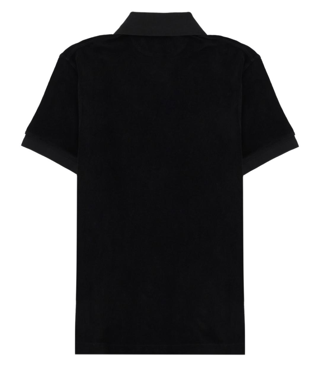 TOM FORD Черное хлопковое поло с коротким рукавом, фото 2