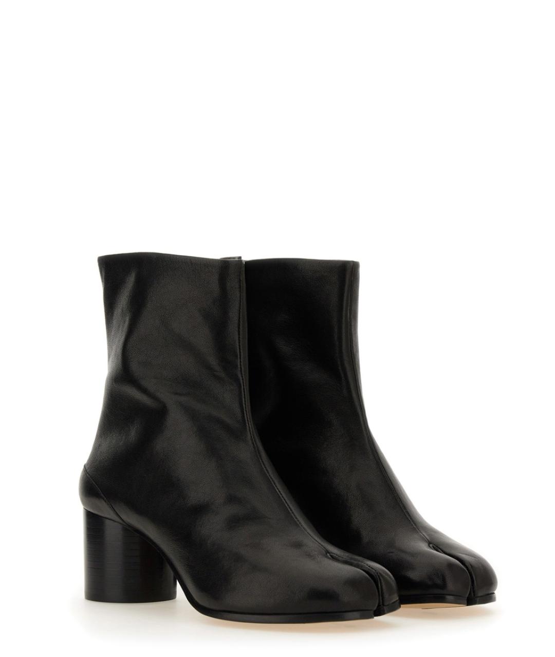 MAISON MARGIELA Черные кожаные ботильоны, фото 2