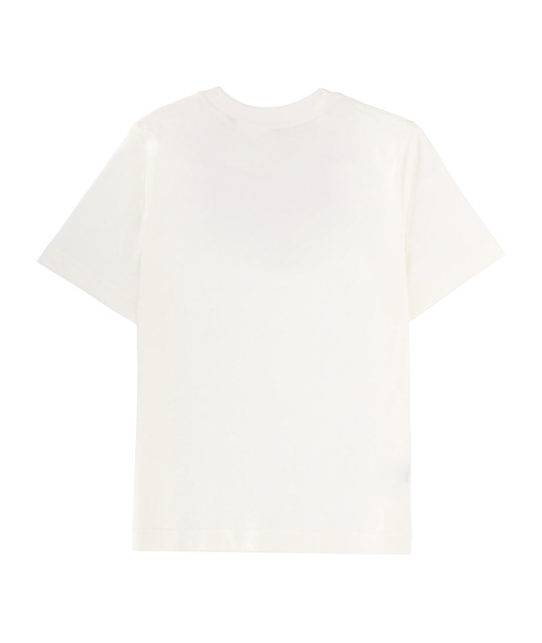 BURBERRY Белая хлопковая футболка, фото 2