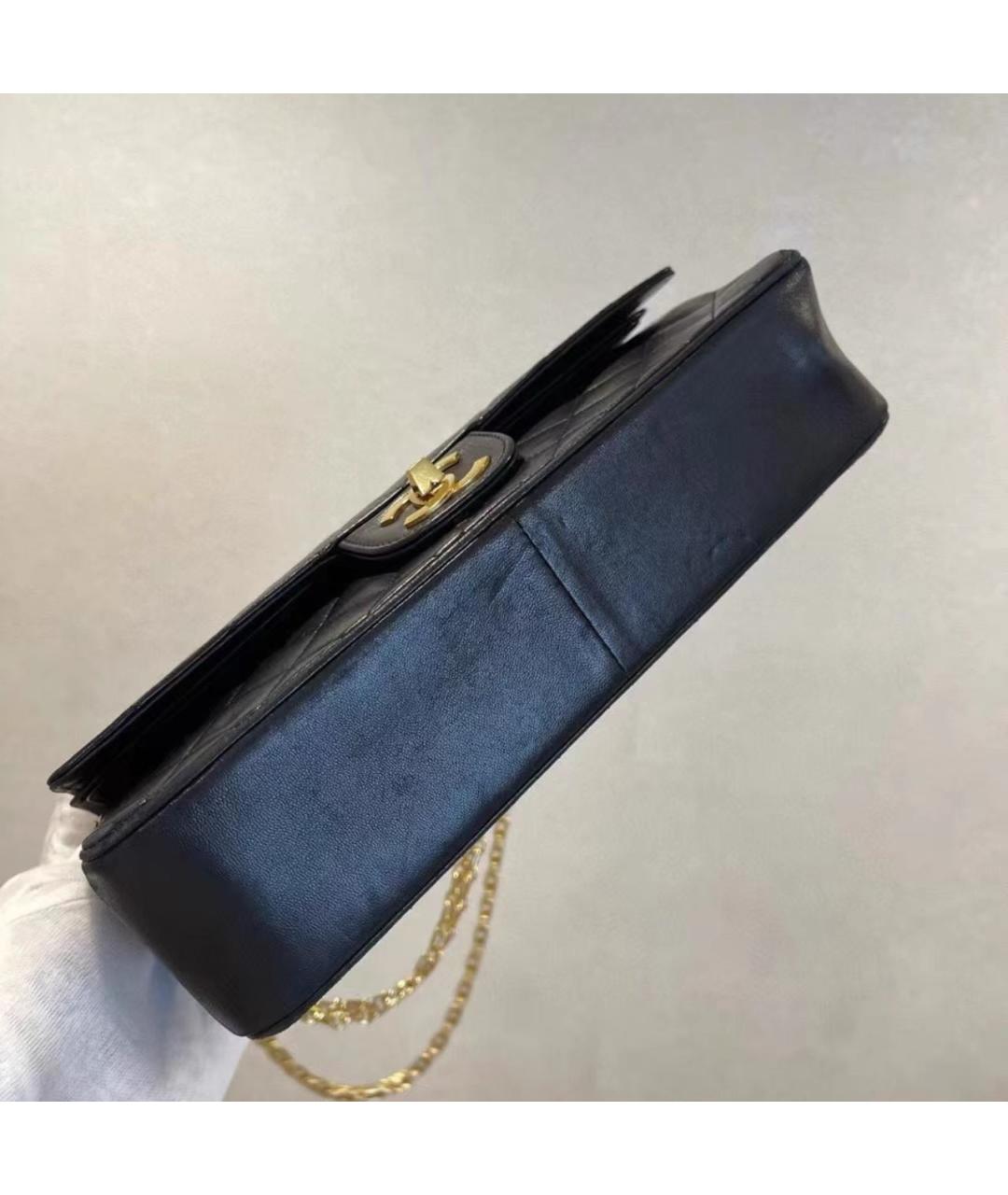 CHANEL Черная кожаная сумка через плечо, фото 6