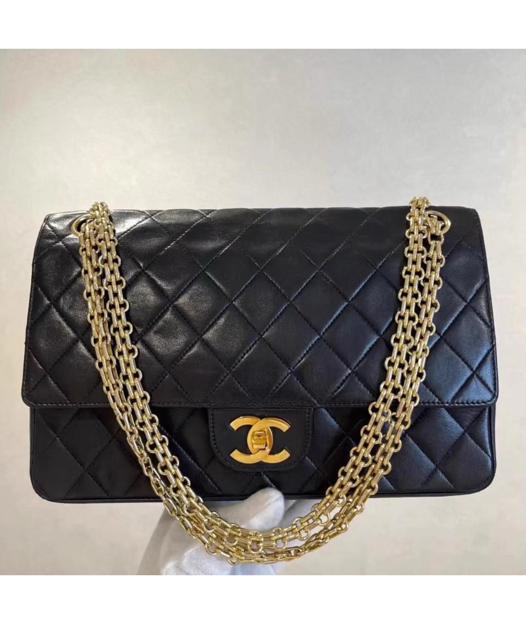 CHANEL Черная кожаная сумка через плечо, фото 9