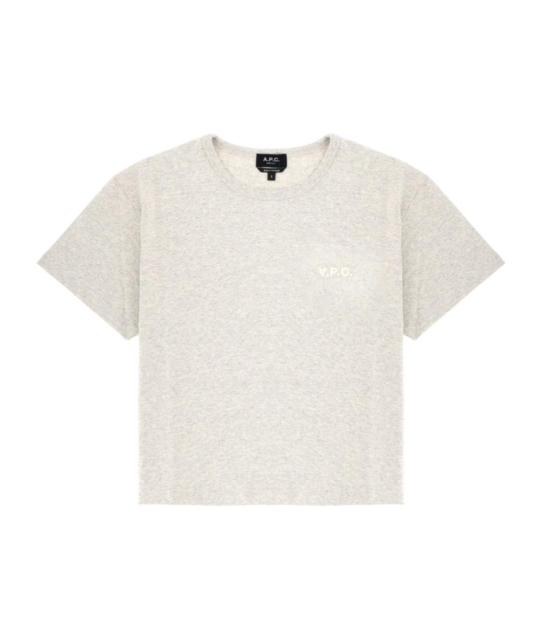 A.P.C. Серая хлопковая футболка, фото 1