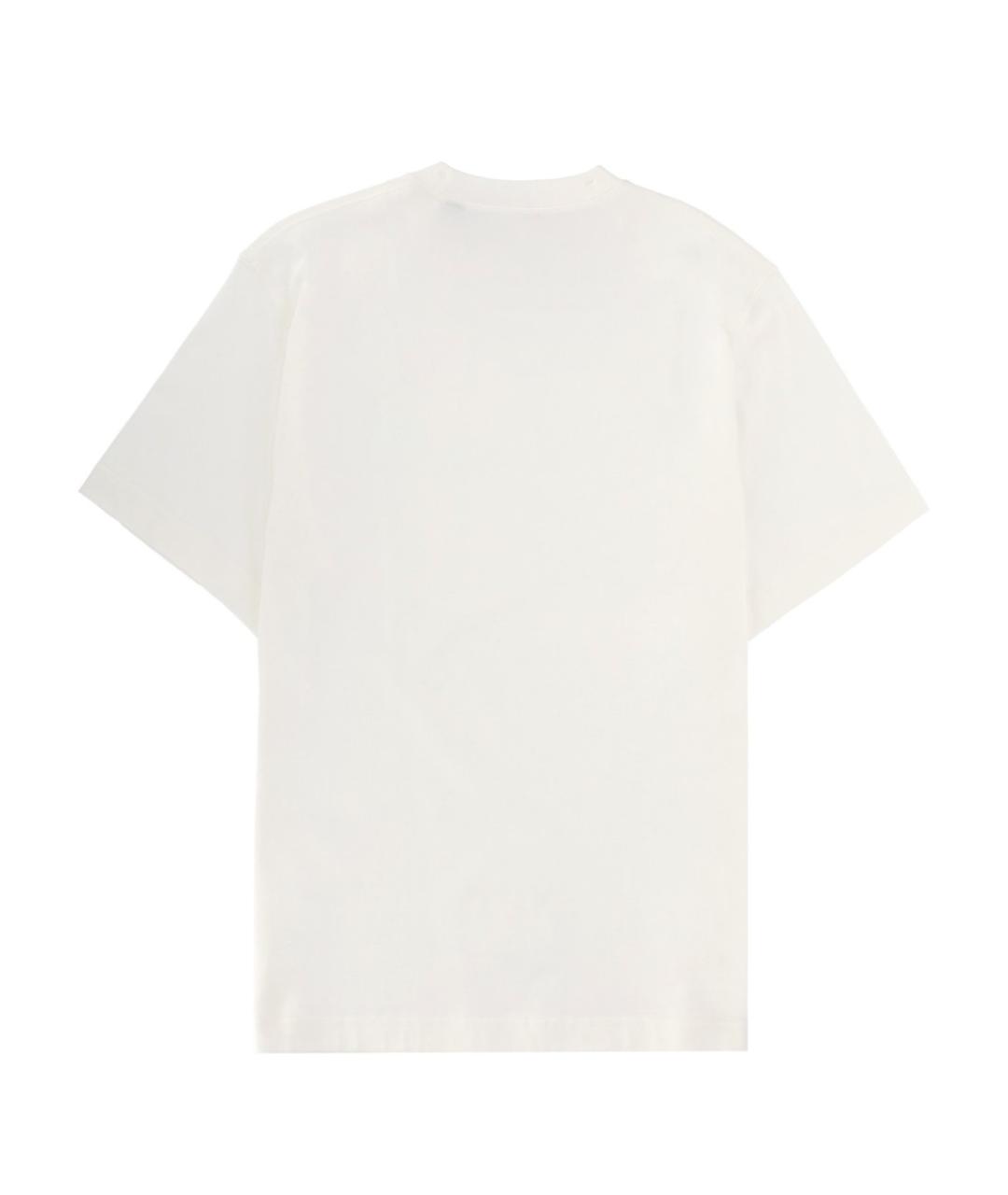 BURBERRY Белая хлопковая футболка, фото 2