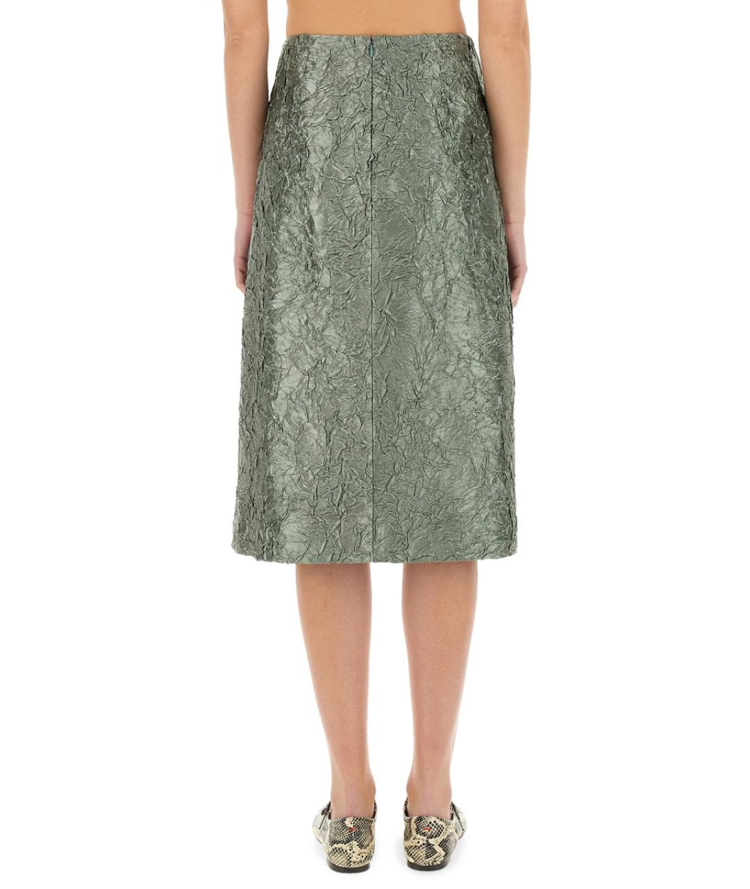 DRIES VAN NOTEN Зеленая юбка миди, фото 3