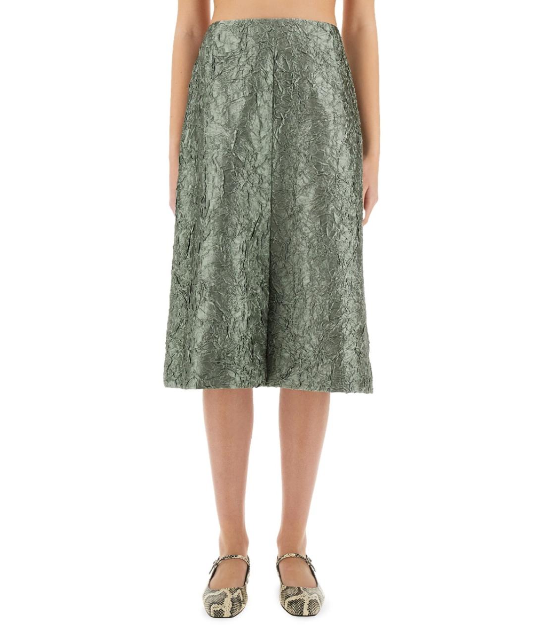 DRIES VAN NOTEN Зеленая юбка миди, фото 5