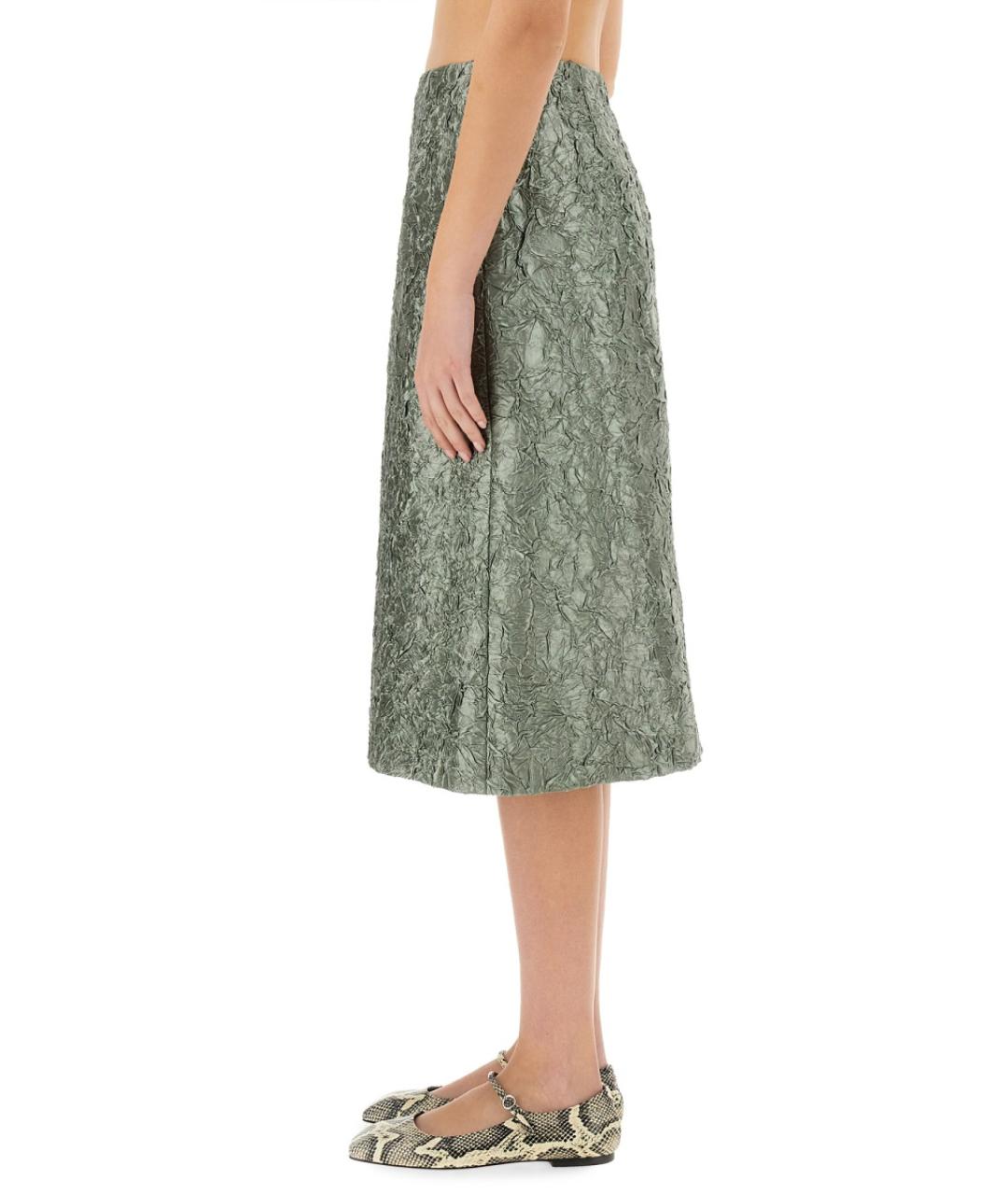 DRIES VAN NOTEN Зеленая юбка миди, фото 4